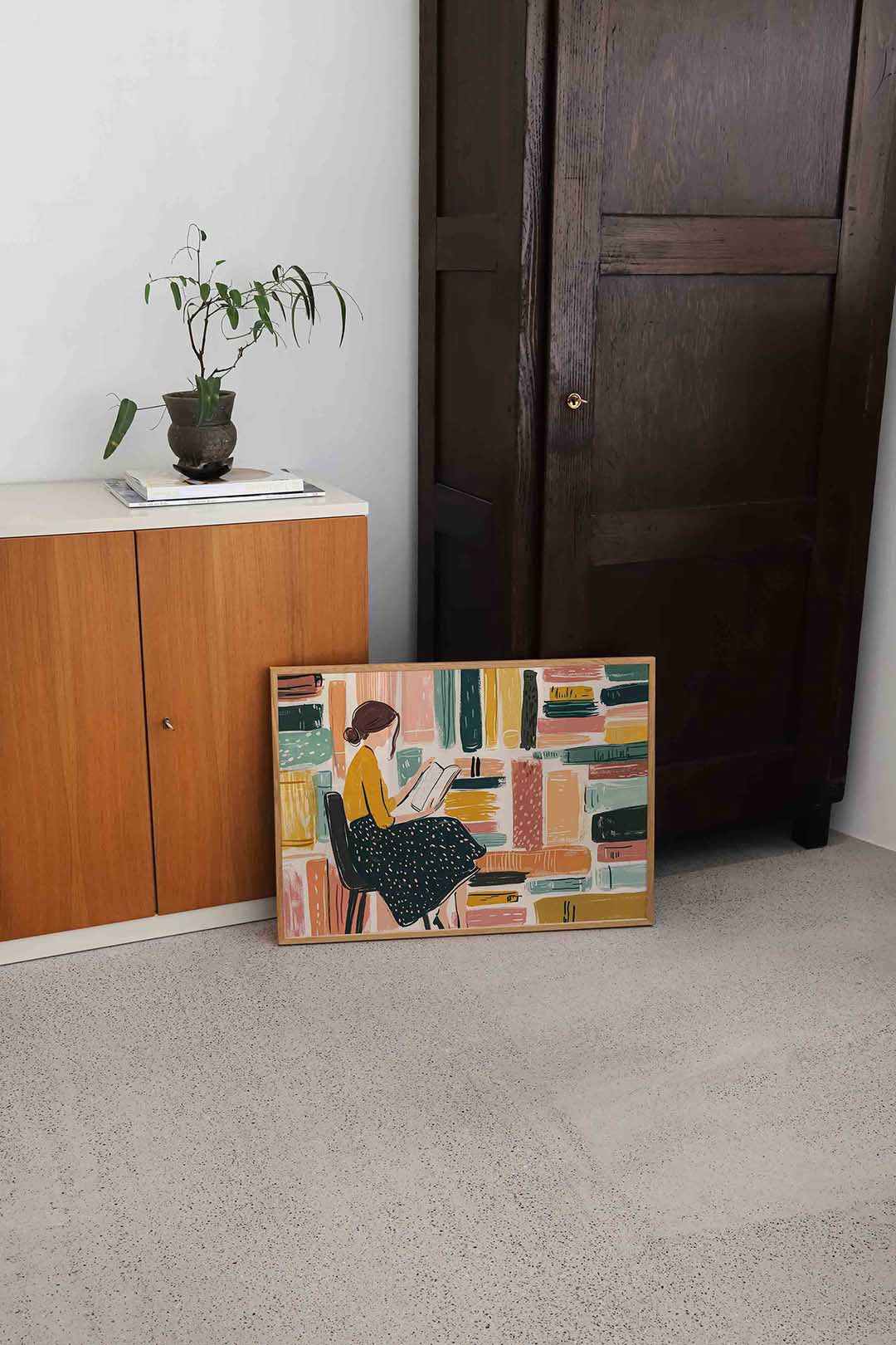 Lezende vrouw Poster