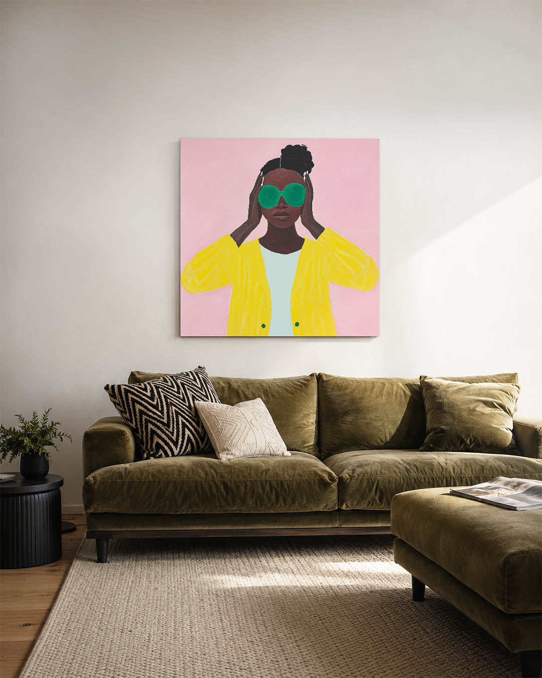 Vrolijke portretstudie Kunstwerk
