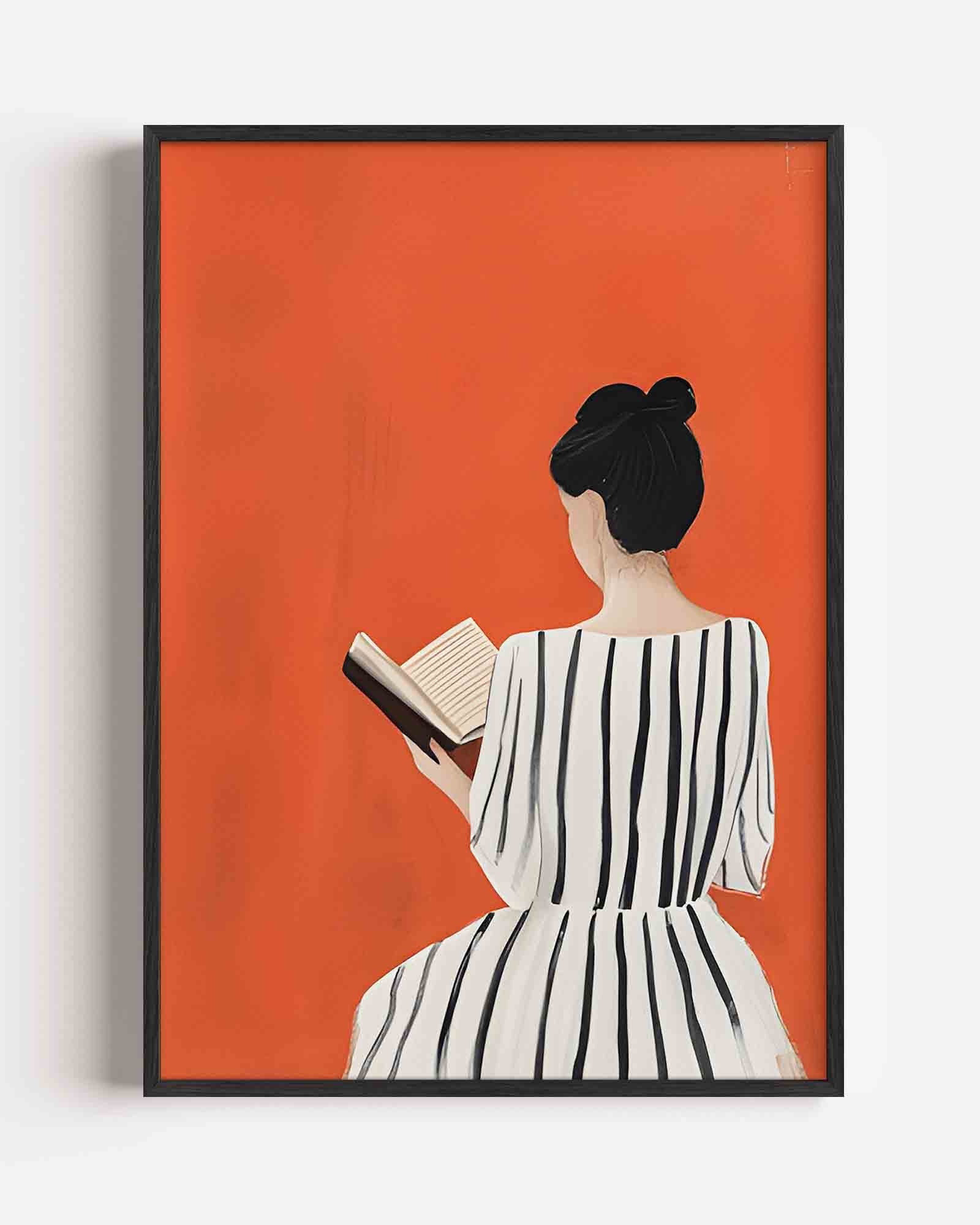 Vrouw met boek Poster