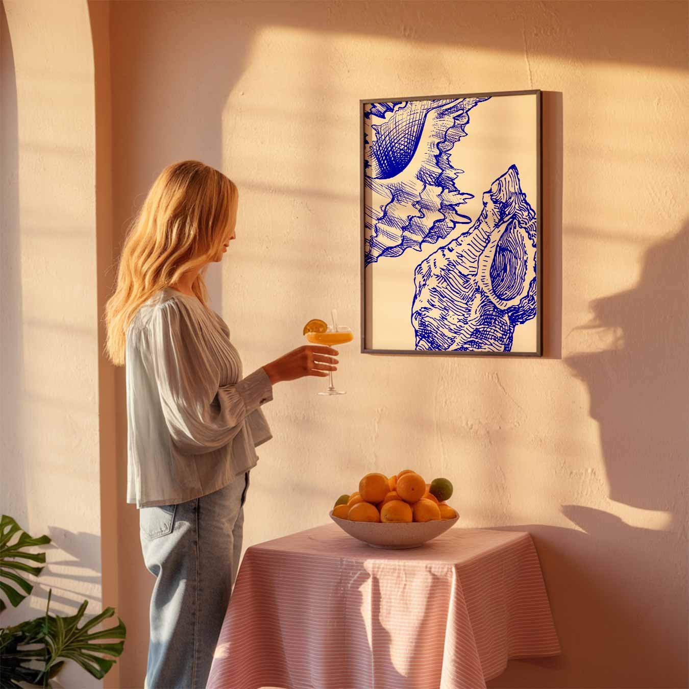 Maritieme Schelp Illustratie Poster-WallArtistic