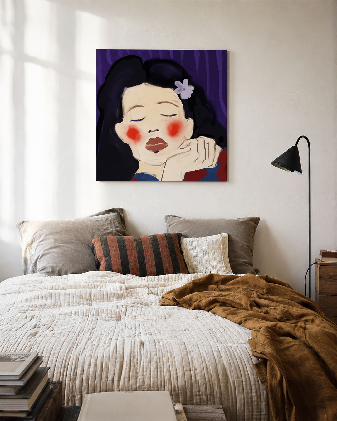 Dromerige vrouw Kunstwerk