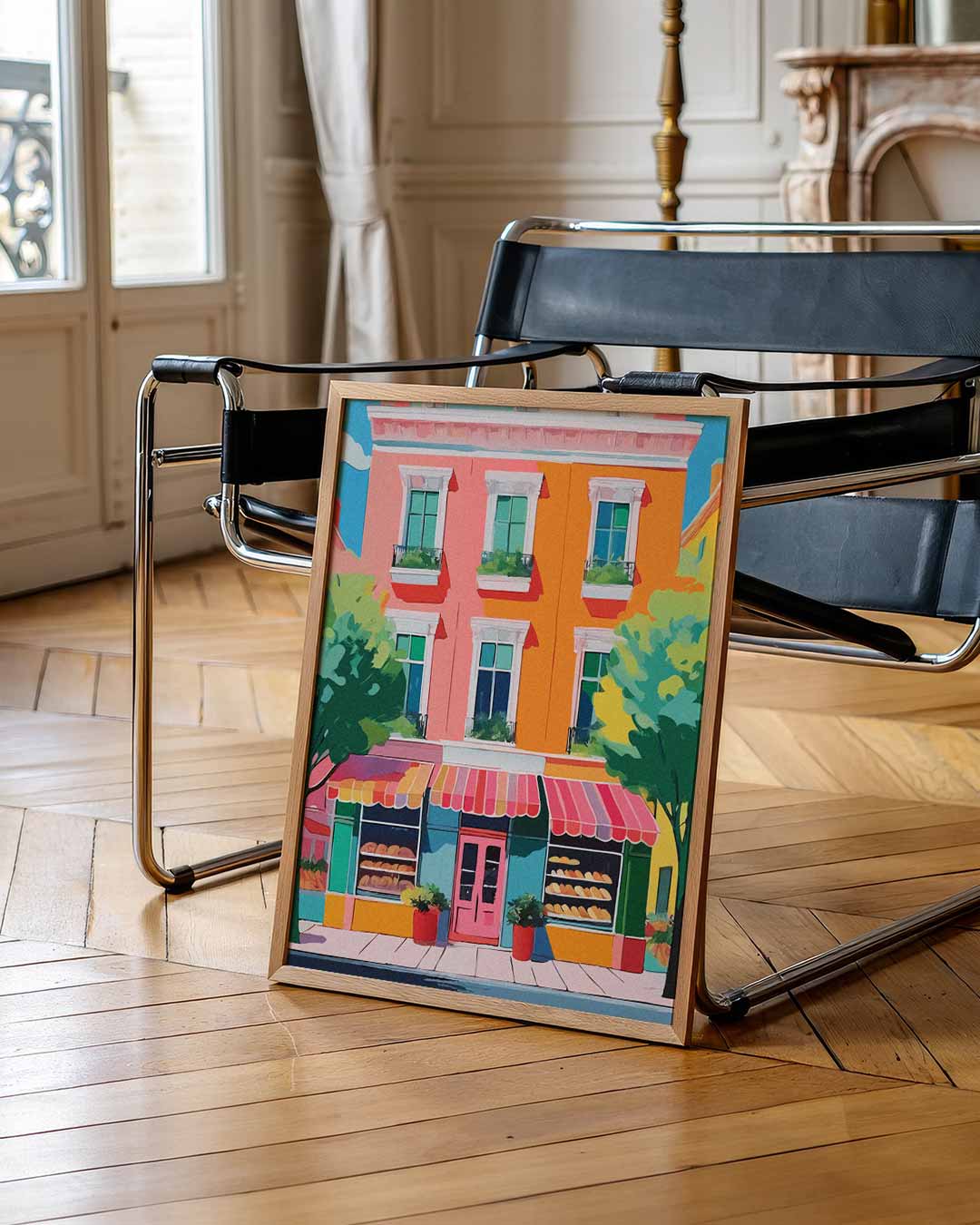 Kleurrijk Straatgezicht Poster-WallArtistic