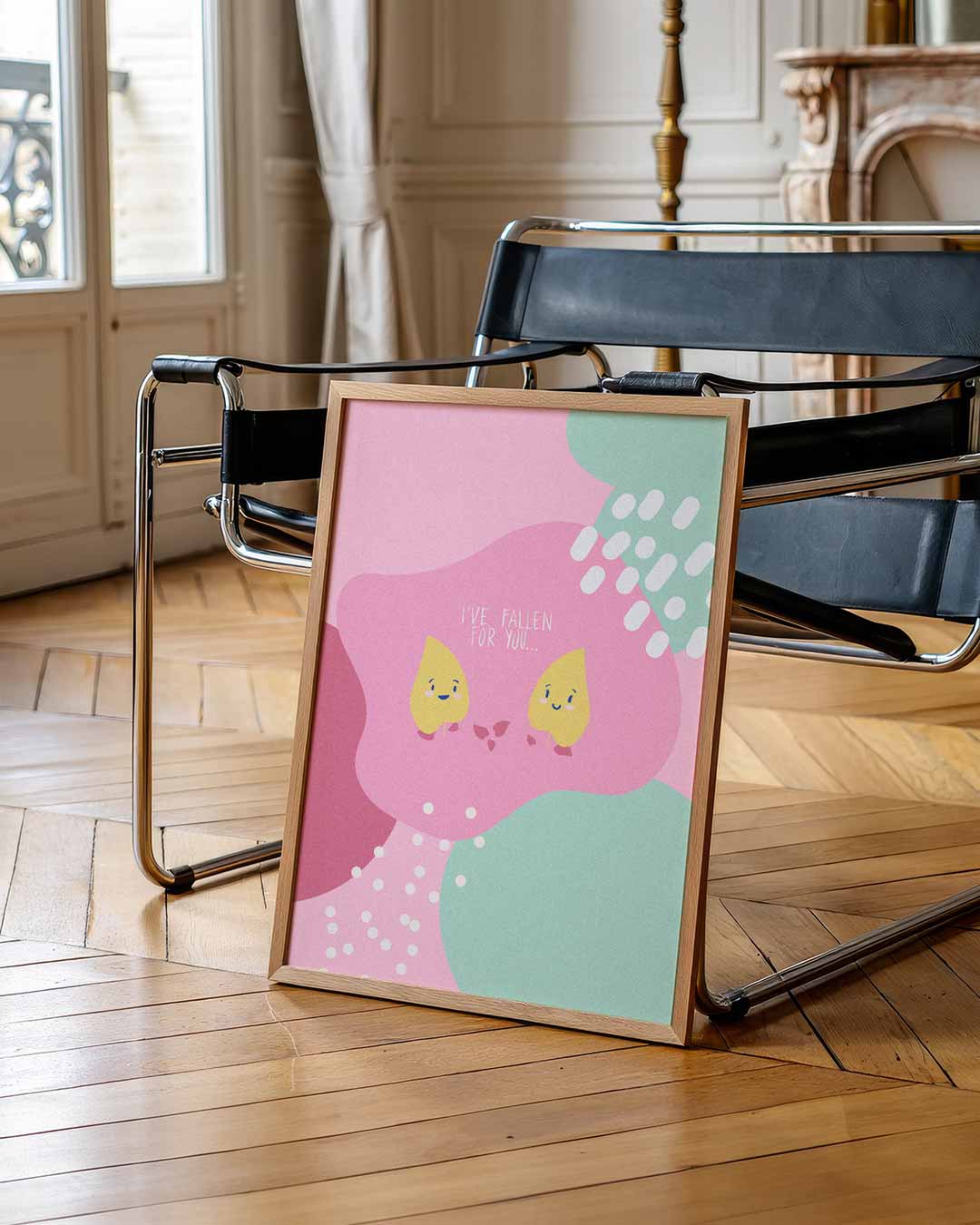 Schattige Herfst Liefde Poster-WallArtistic