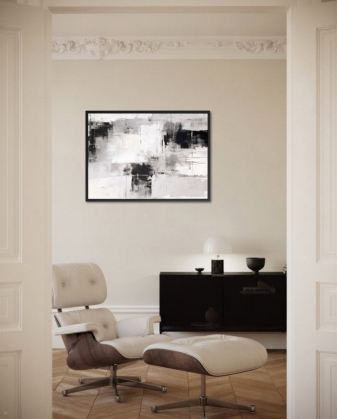Monochrome compositie Kunstwerk
