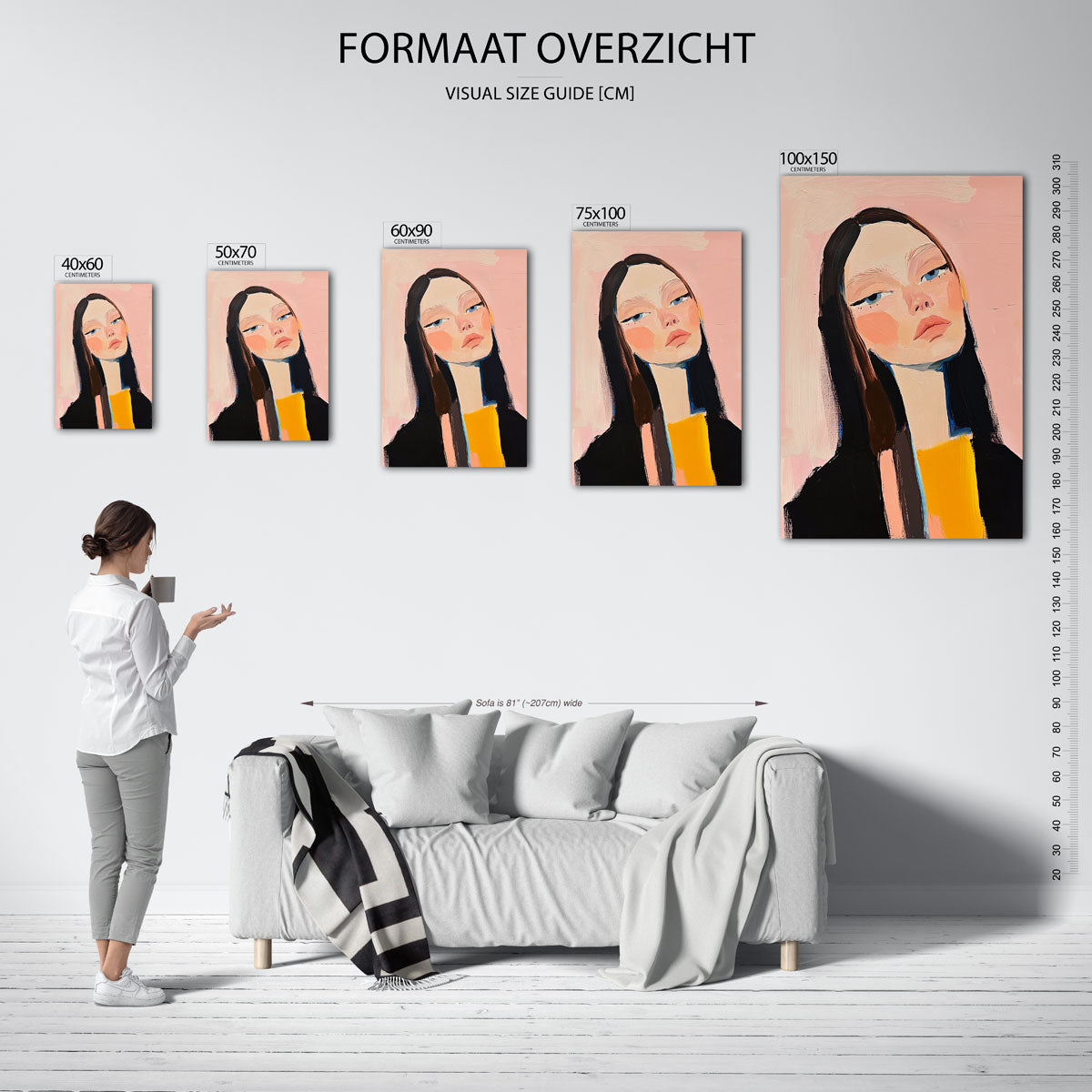 Vrouwelijk portret Kunstwerk