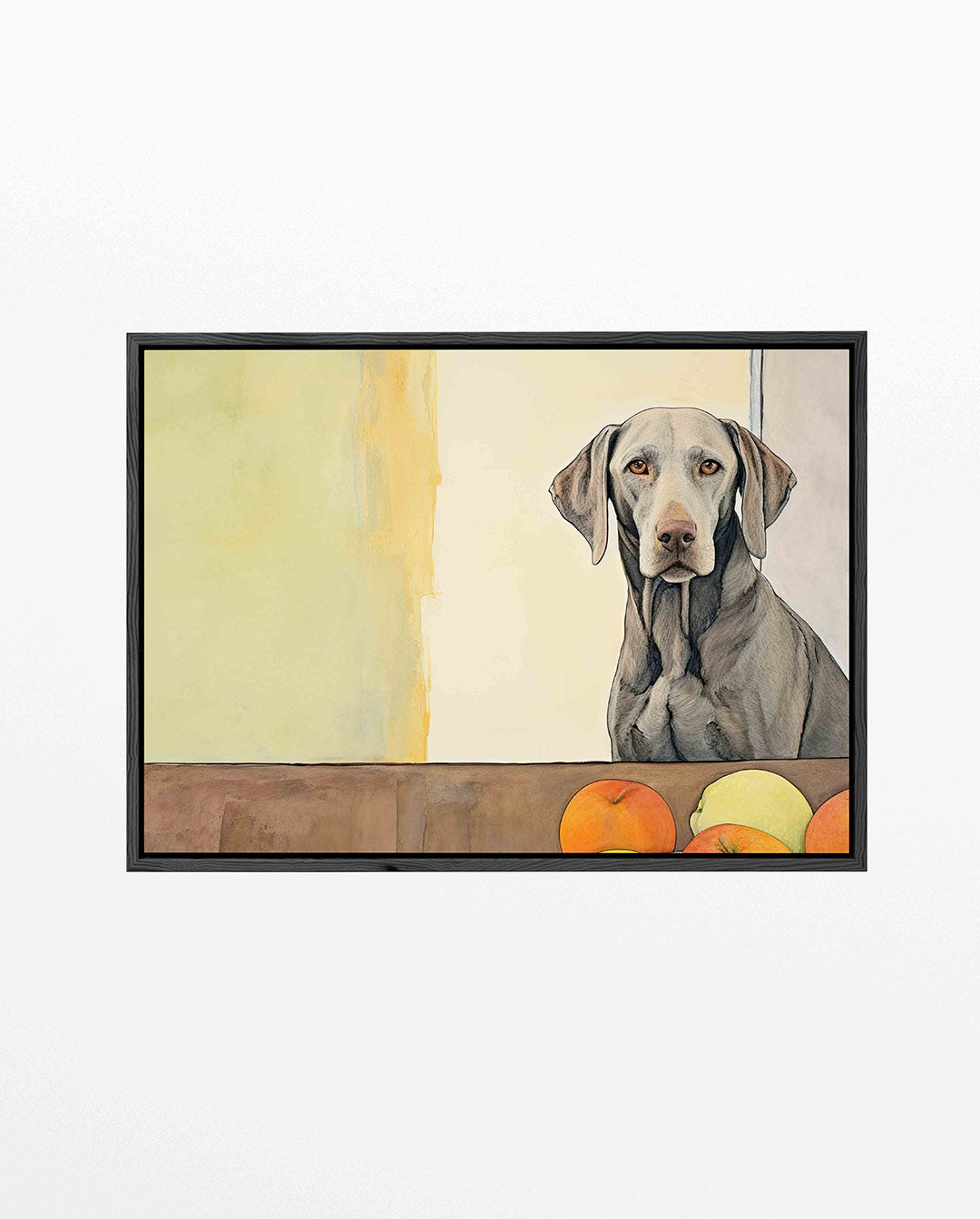 Hond en fruit Kunstwerk