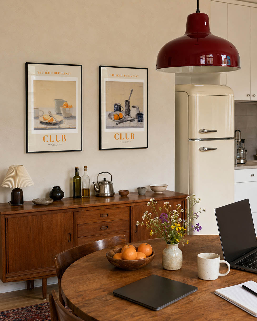 Ontbijt in beige Posterset