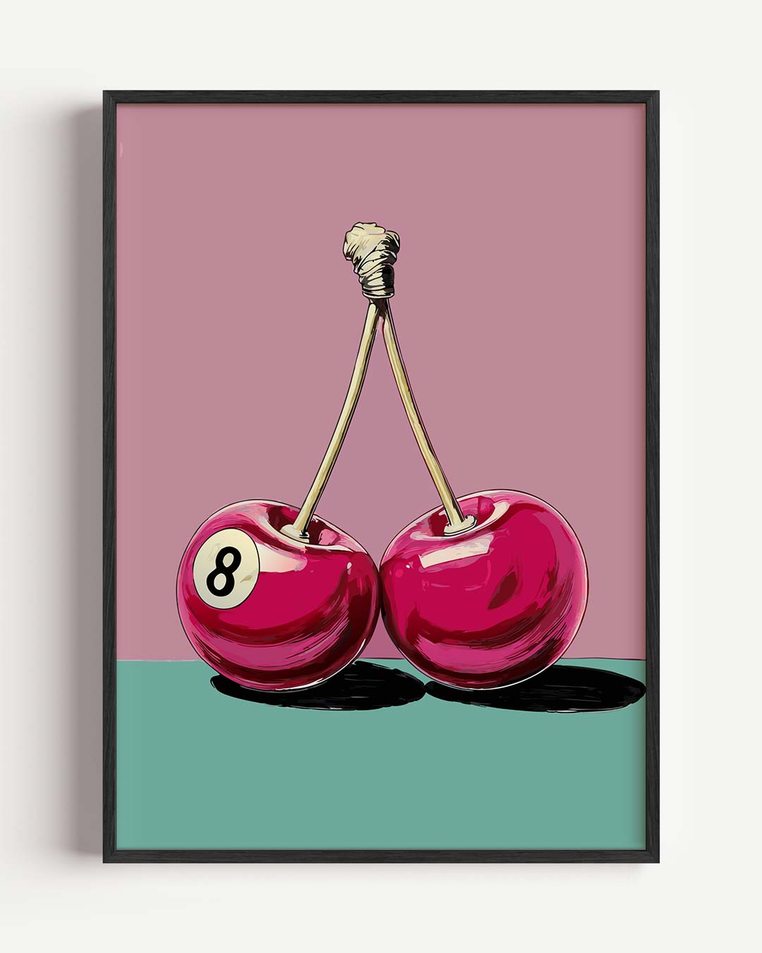 Speelse Kersen Poster-WallArtistic