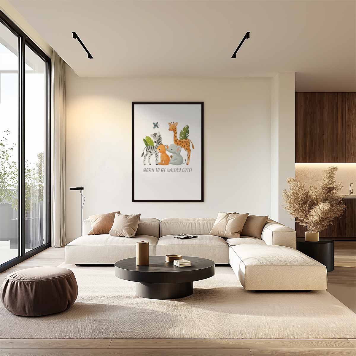 Schattige Jungle Vriendjes Poster Kunstwerk-canvas-dibond-plexiglas-wanddecoratie-WallArtistic