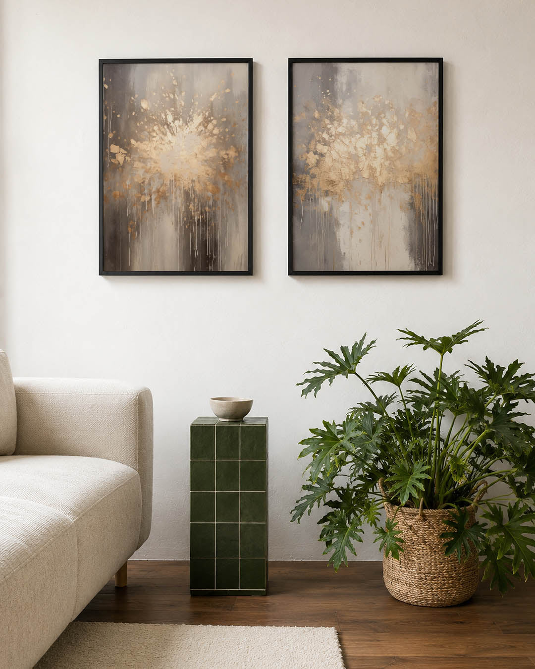 Gouden spatexplosie Posterset