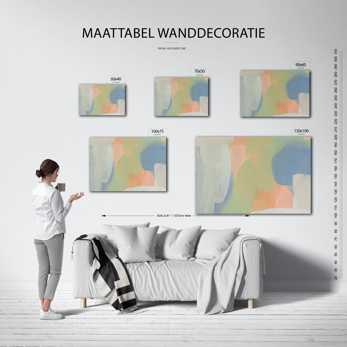 Kleurrijke vegen compositie Kunstwerk