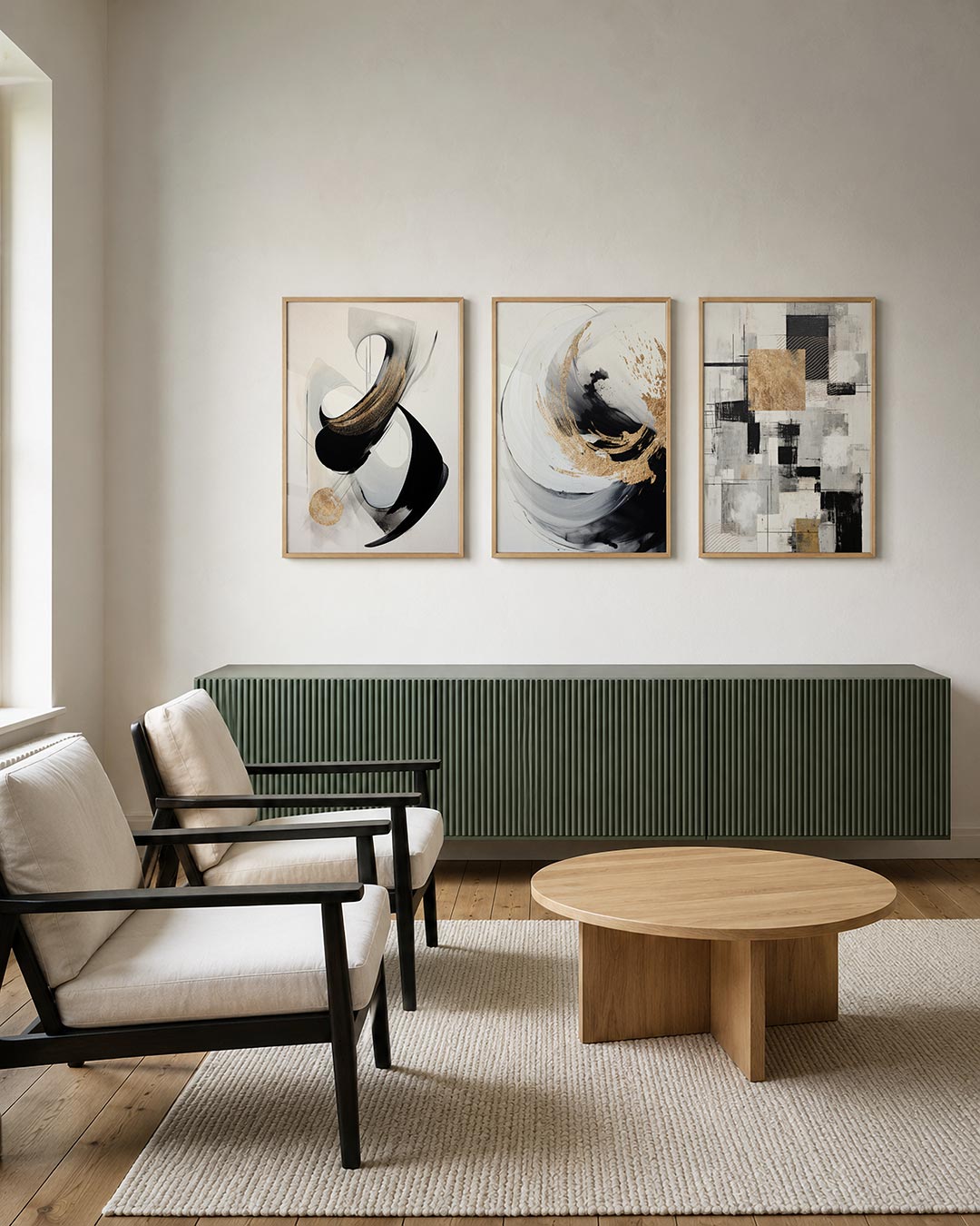 Vloeiende kleurbeweging Posterset