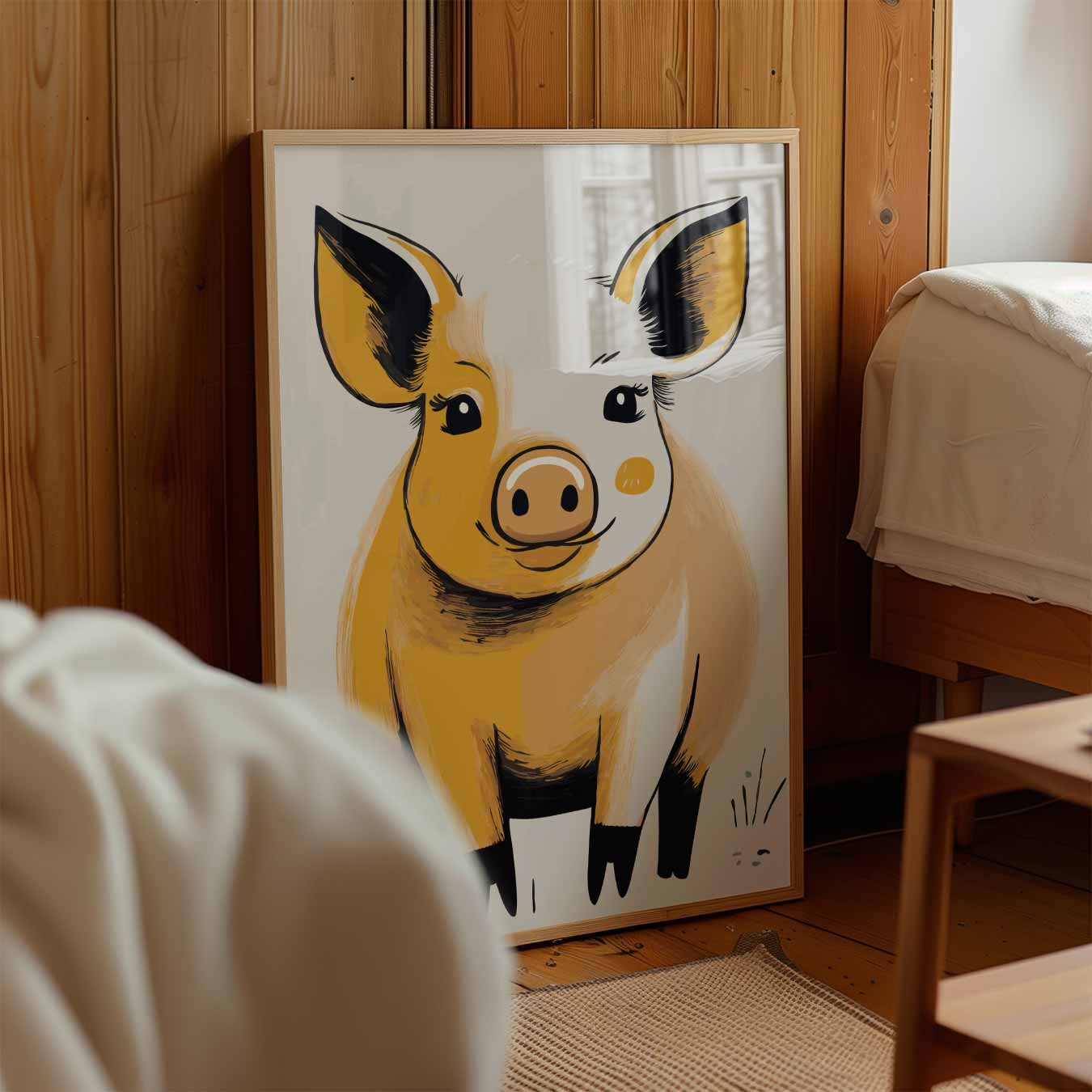 Vrolijke Varkenspracht Poster-WallArtistic