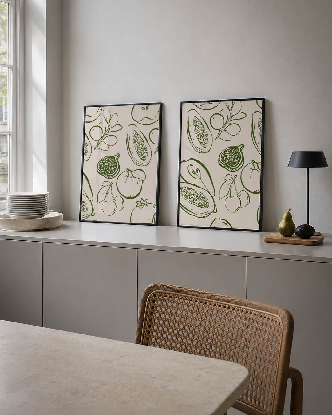 Fruitige lijnen Posterset