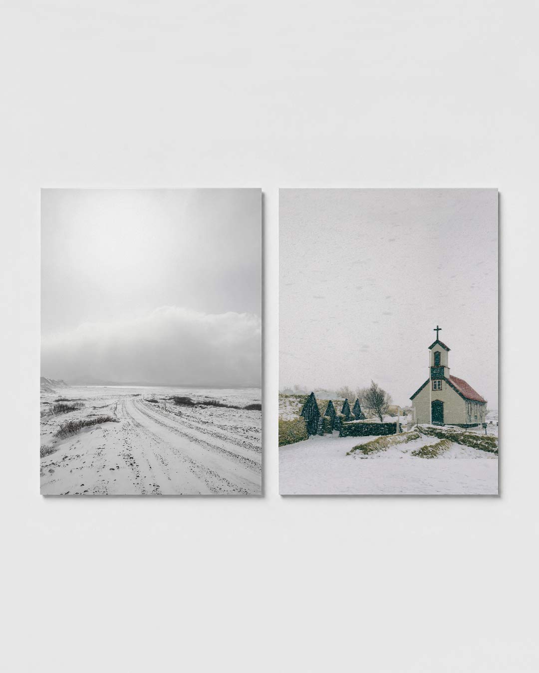 Wit landschap Posterset