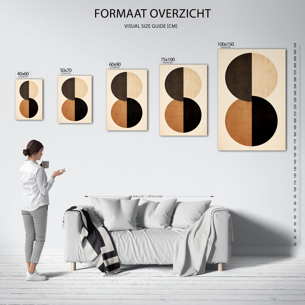 Geometrische cirkelcompositie Kunstwerk