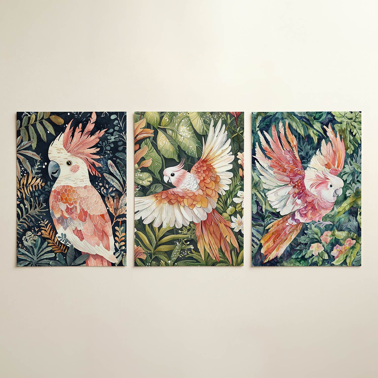 Vogel en bladeren Posterset