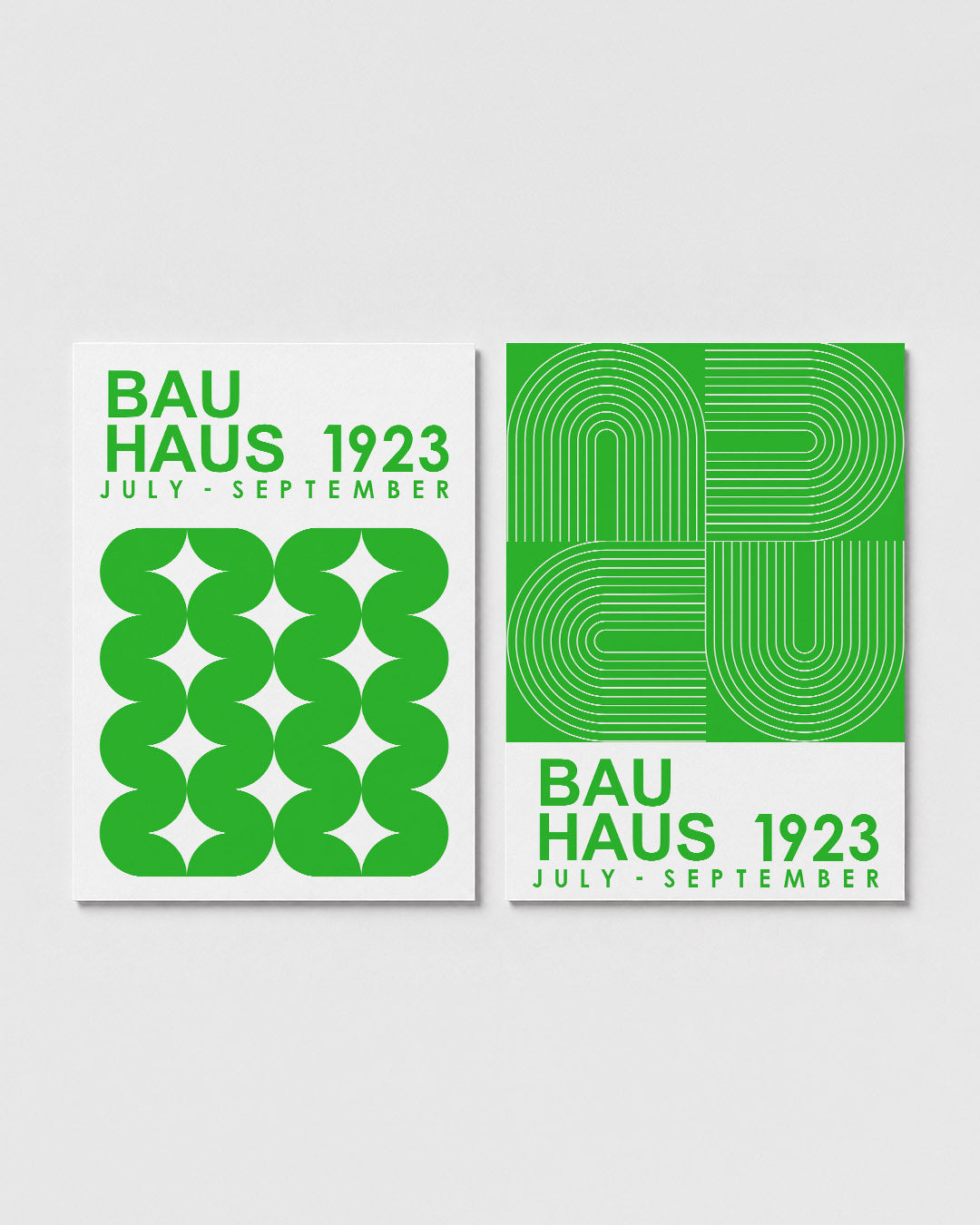 Groene vormritme Posterset