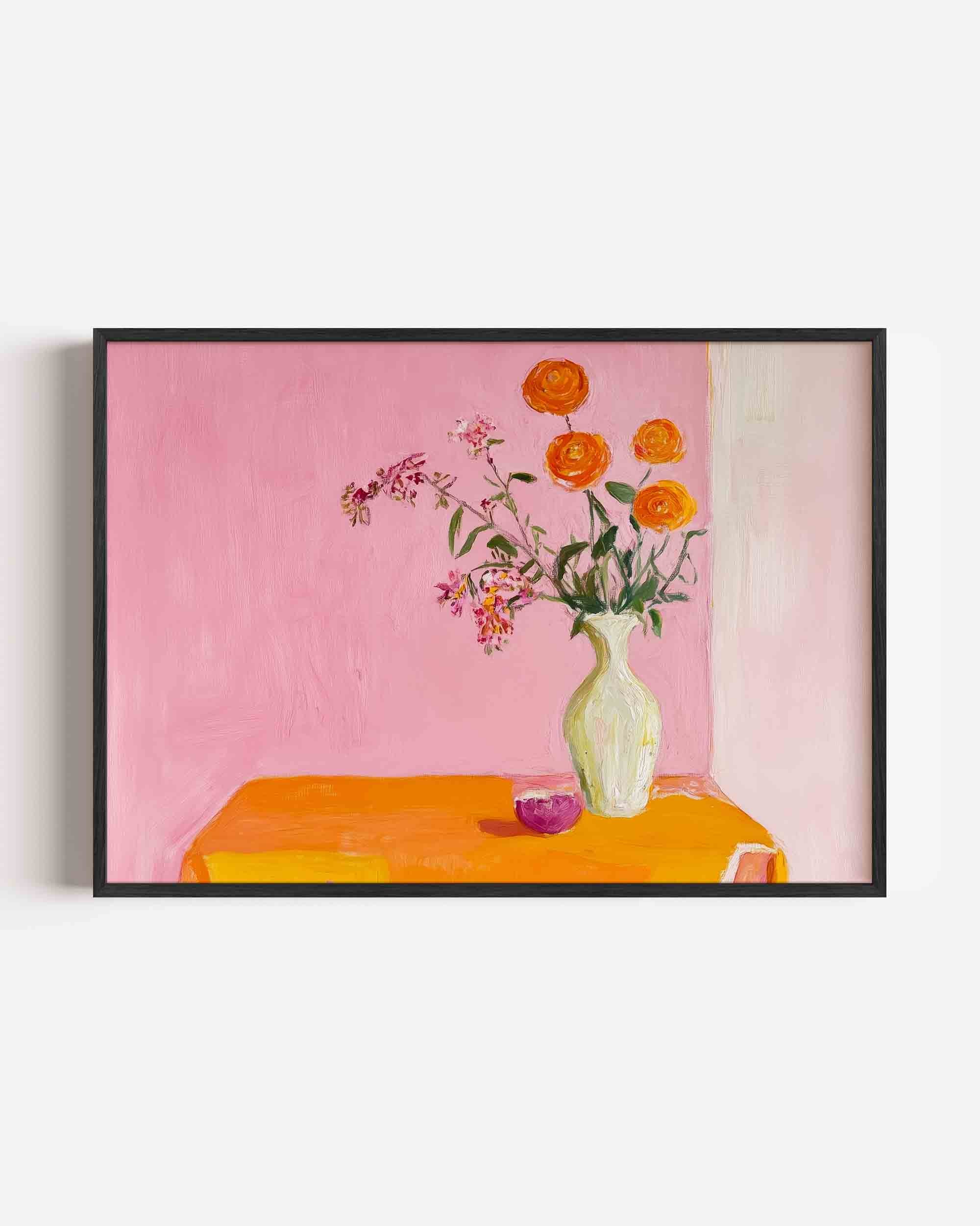 Bloemen in vaas Poster
