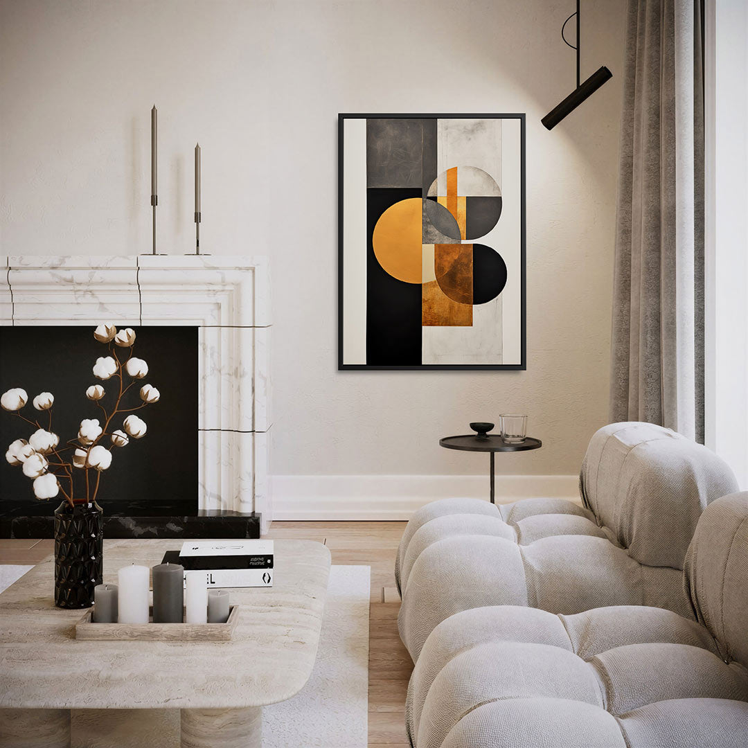 Geometrische vormen compositie Kunstwerk