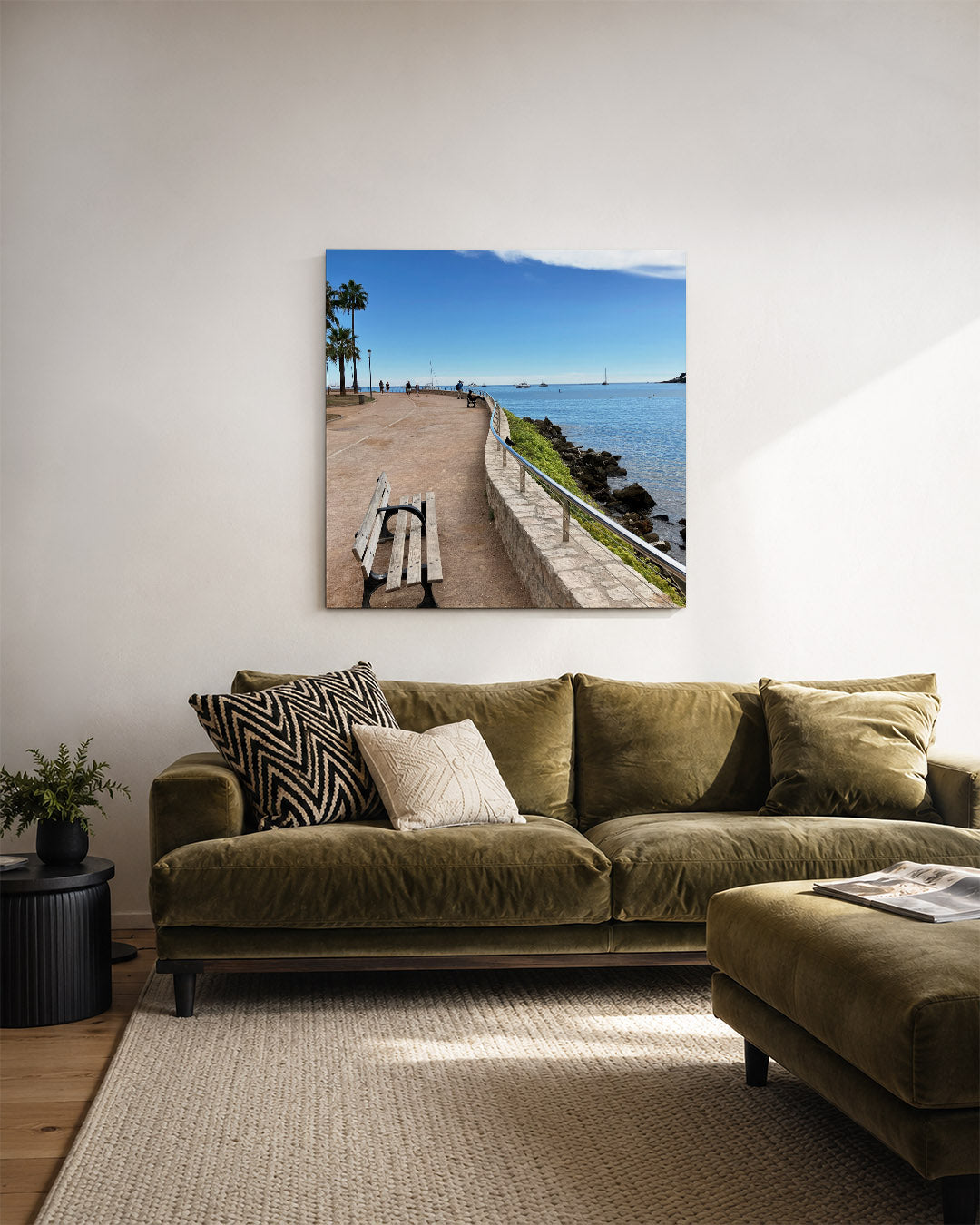 Zomerse kustwandeling Kunstwerk