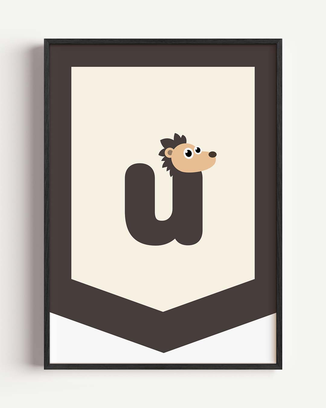 Schattige Egel Letterposter-WallArtistic