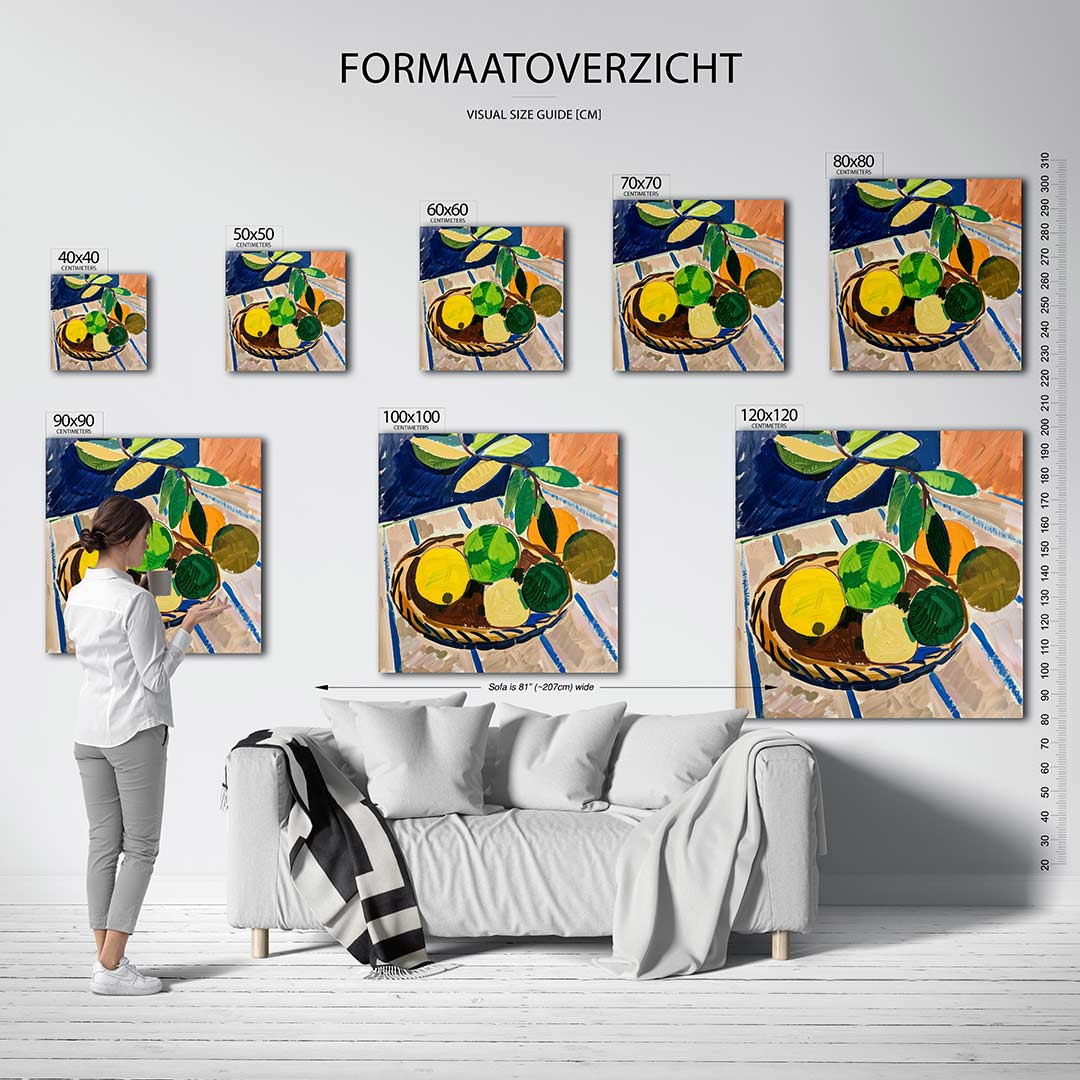 Fruit en bladeren Kunstwerk