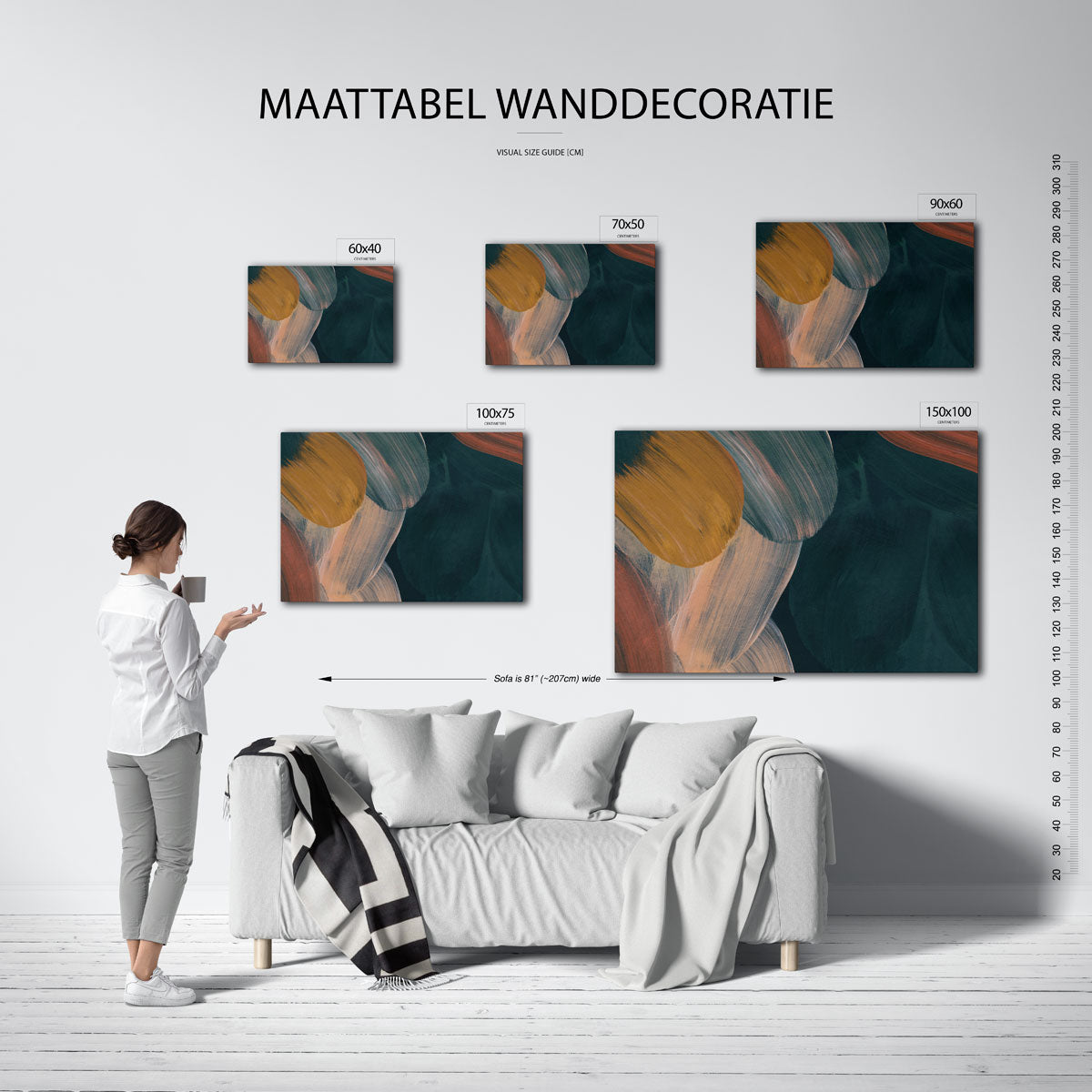 Organische kleurencompositie Kunstwerk