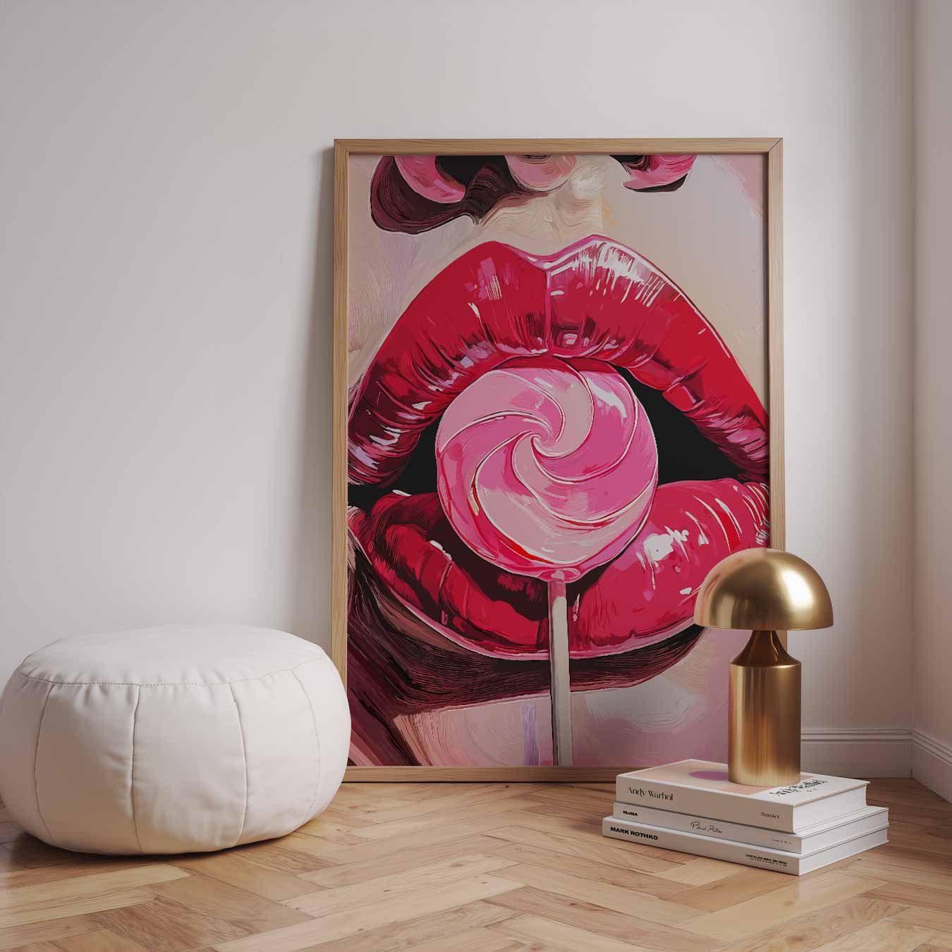 Pop Art Lolly Lips Poster-WallArtistic