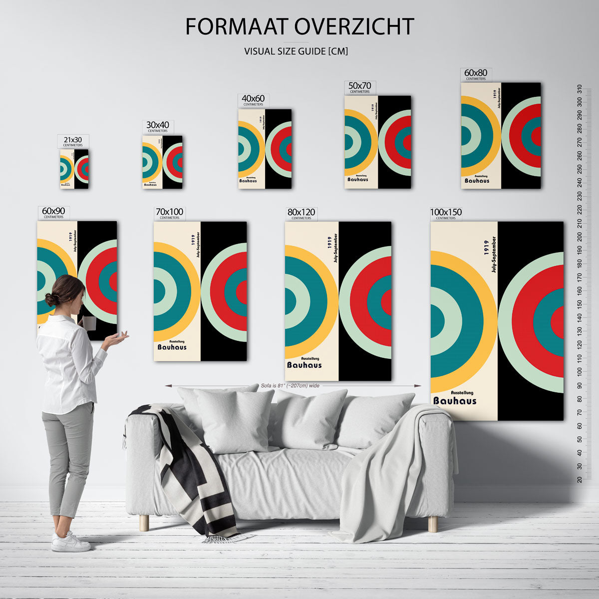 Cirkelvormen en kleur Poster