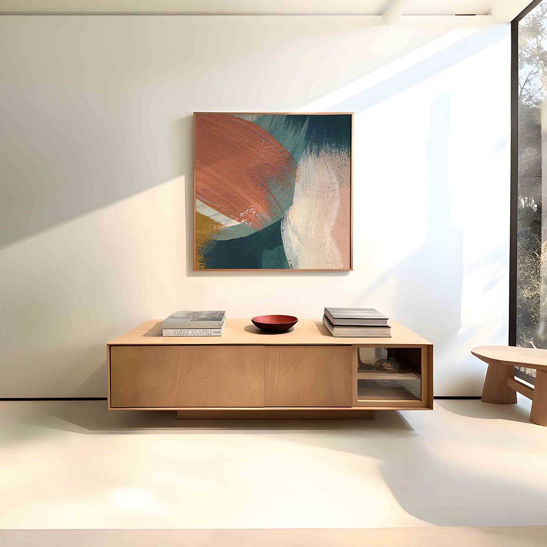 Abstracte penseelstreken Poster