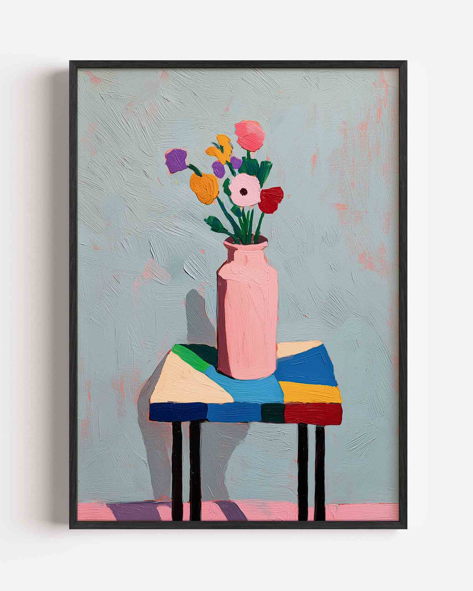 Bloemen in vaas Poster