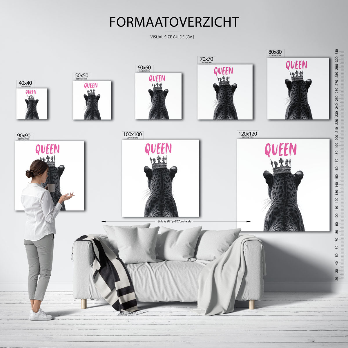 Luipaard met kroon Poster