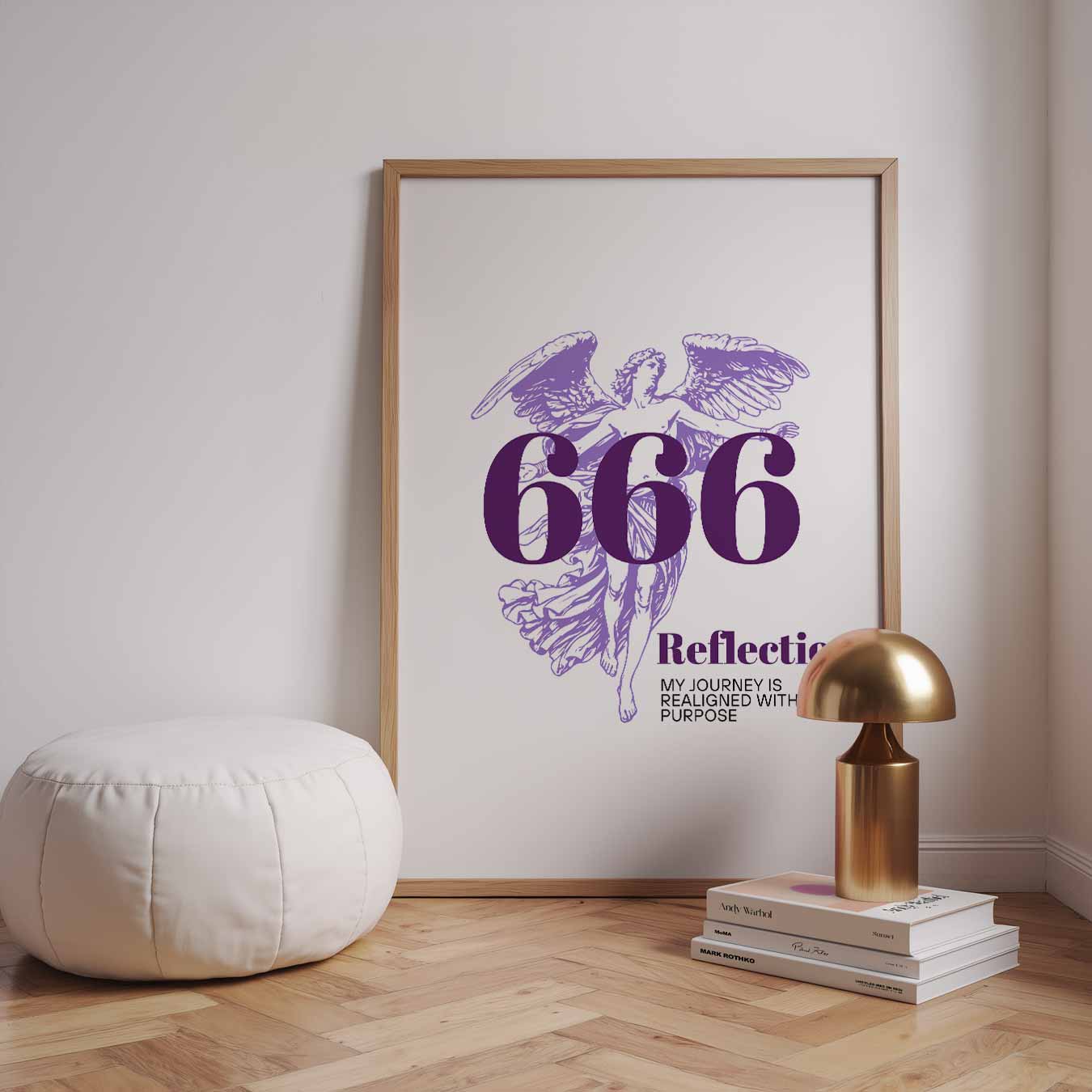 Engel met Inspirerende Boodschap Poster-WallArtistic