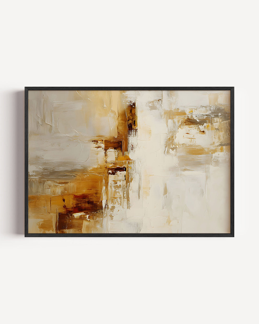 Abstracte beige en bruine Poster