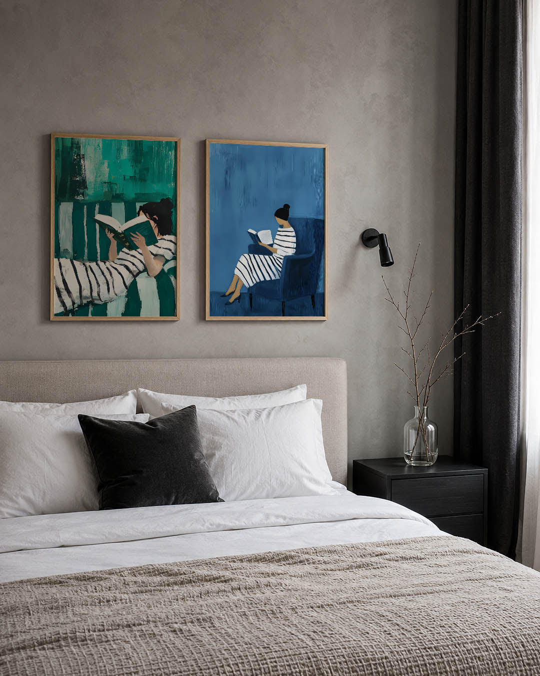 Lezende vrouw Posterset