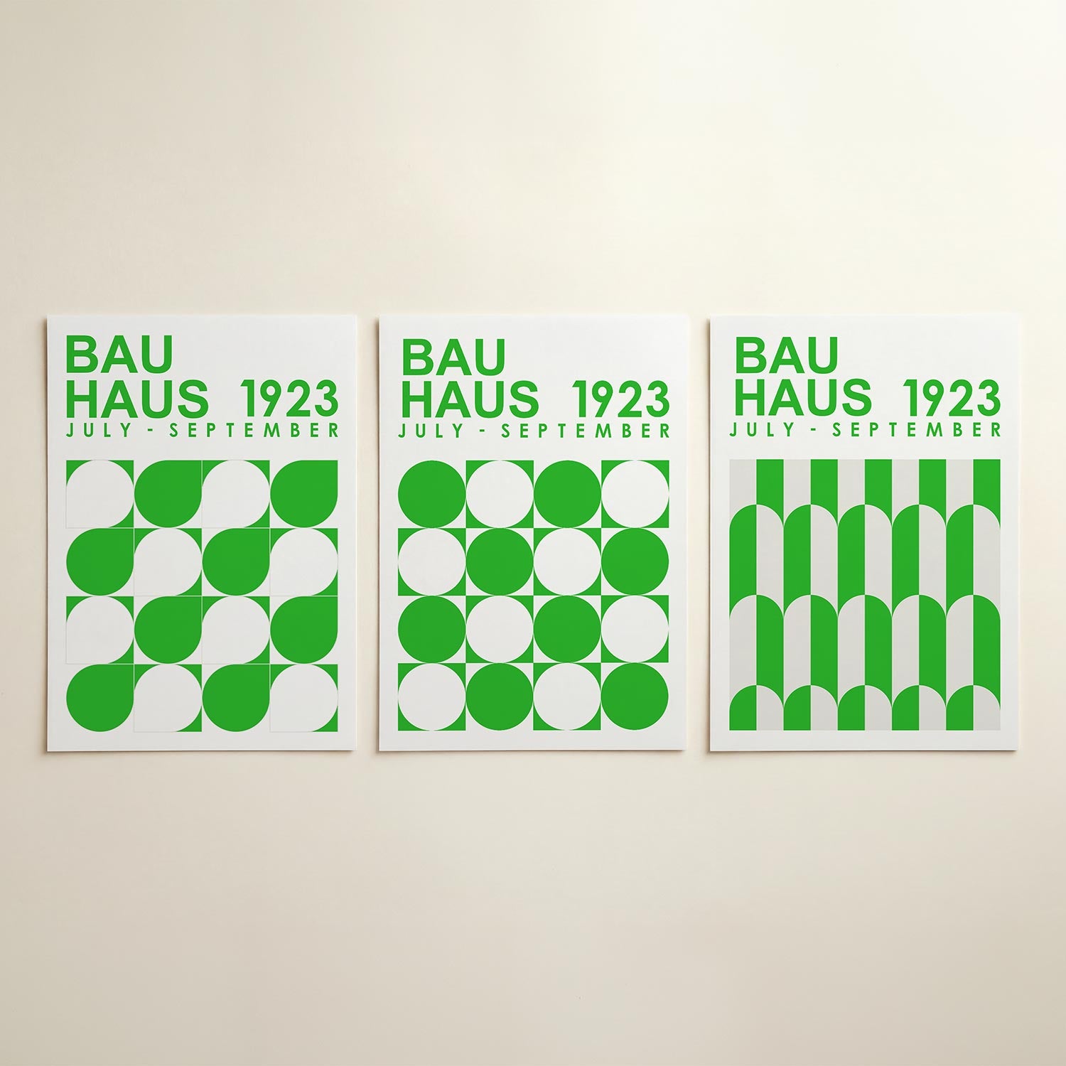 Groene vormenritme Posterset