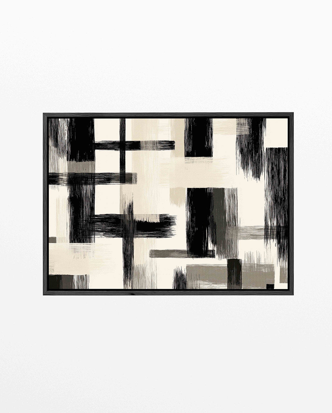 Geometrische borstelvegen Kunstwerk