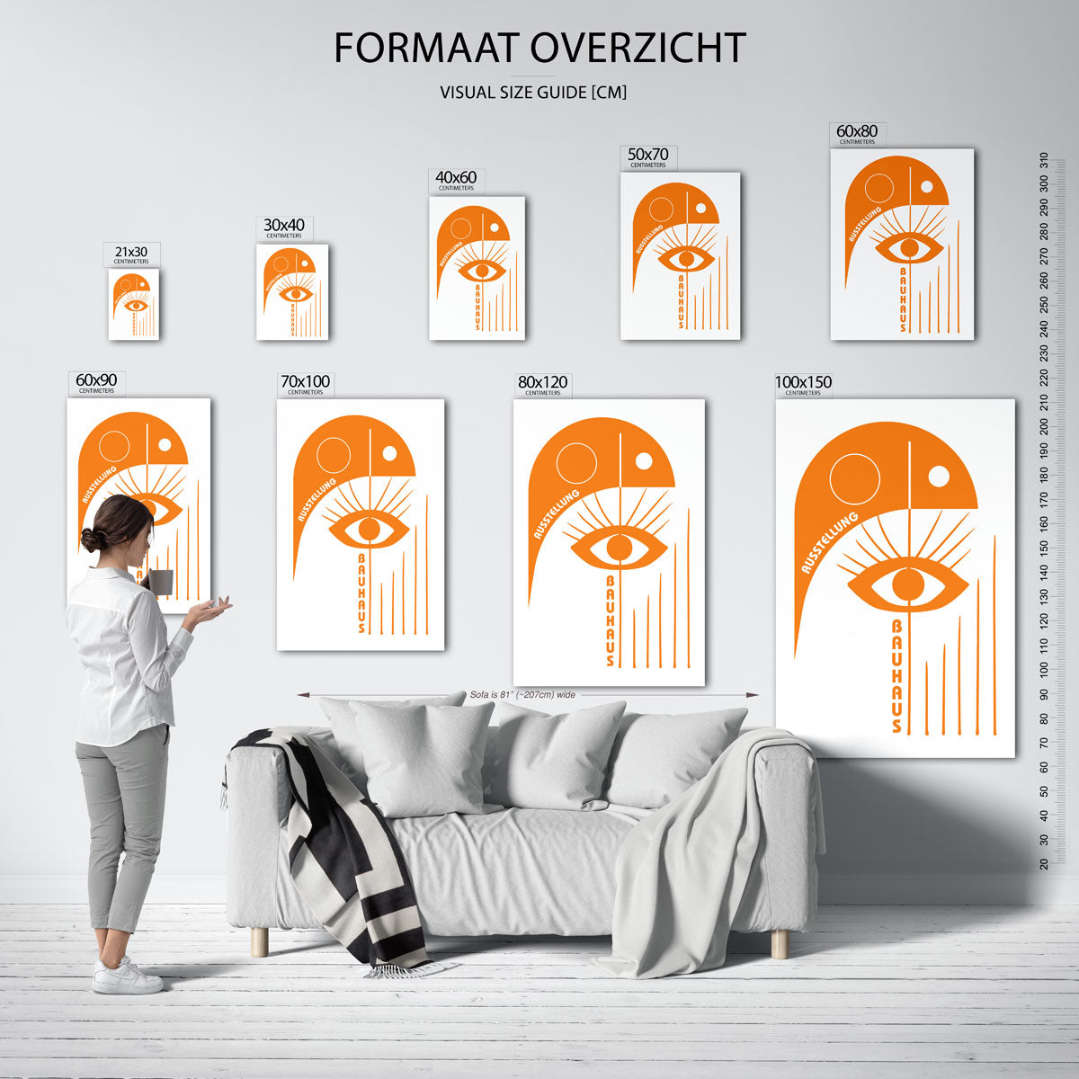 Oog en lijnen Poster