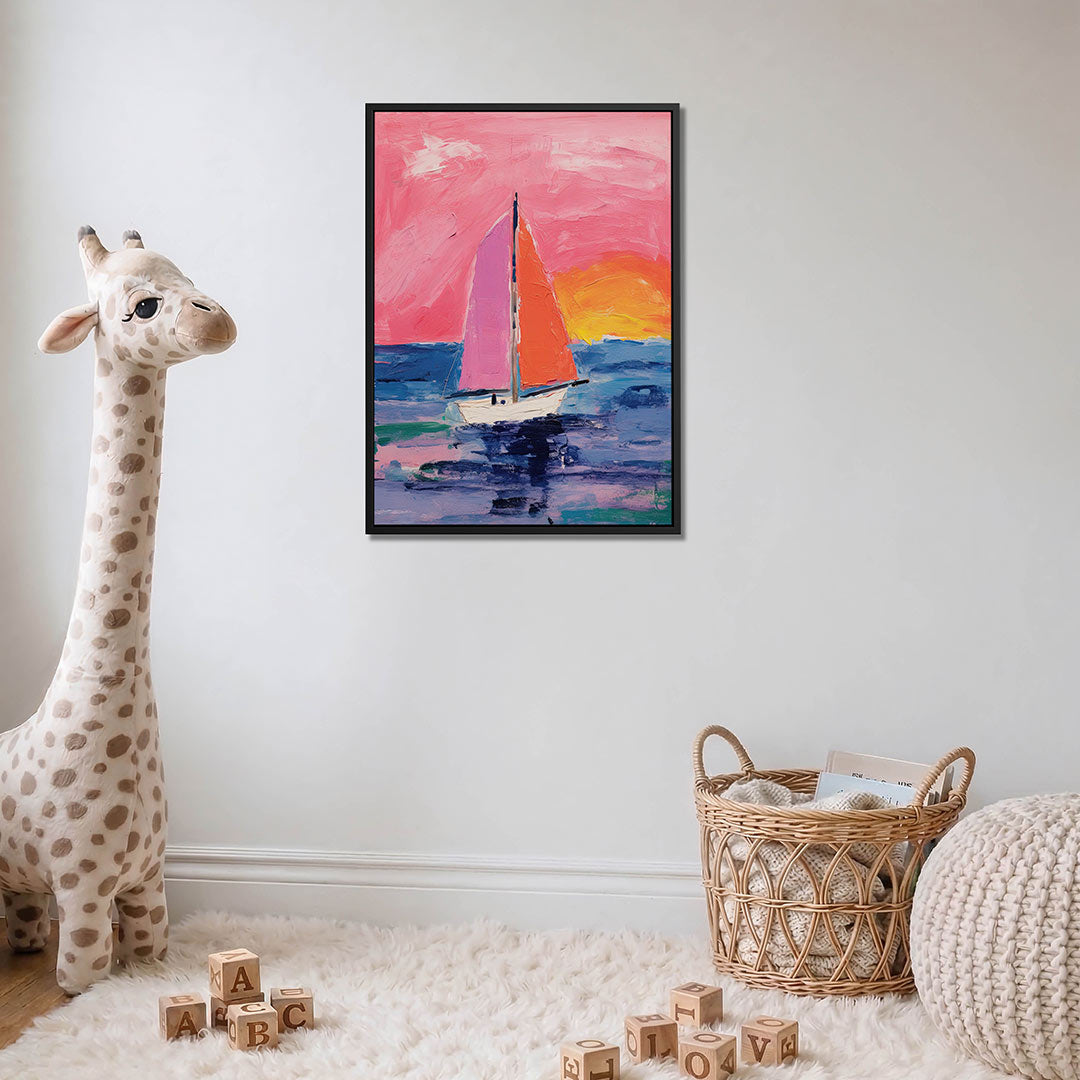 Zomerse zeilboot Kunstwerk