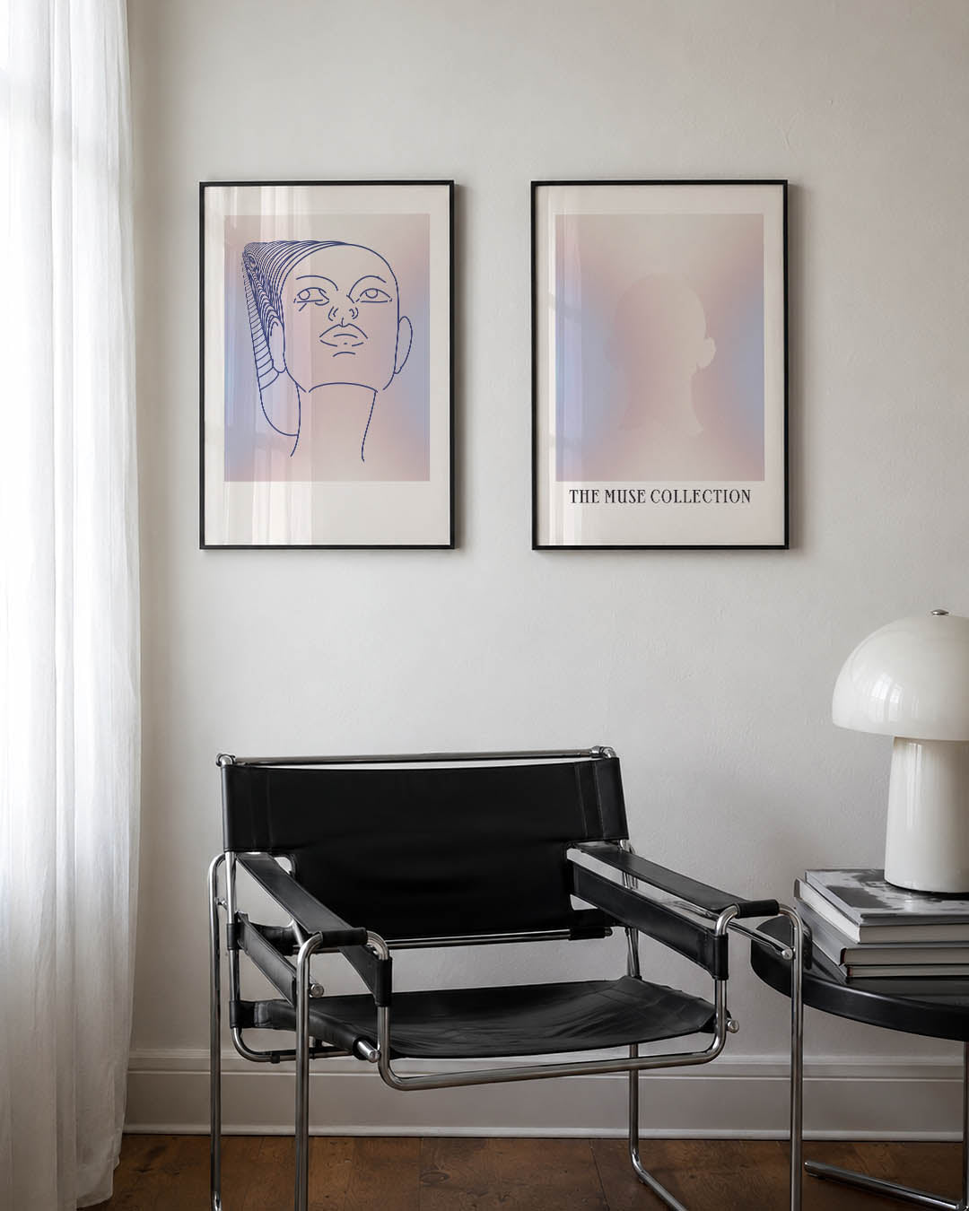 Lijnen en gezicht Posterset