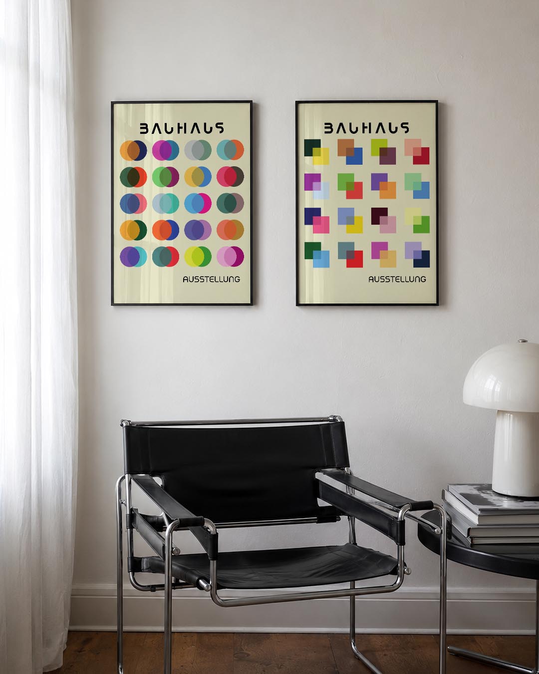 Kleurrijke cirkelritmes Posterset