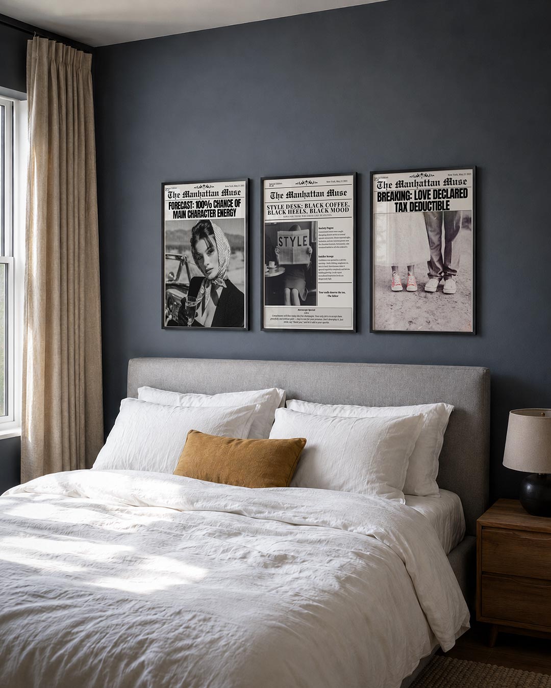Zwart wit elegantie Posterset