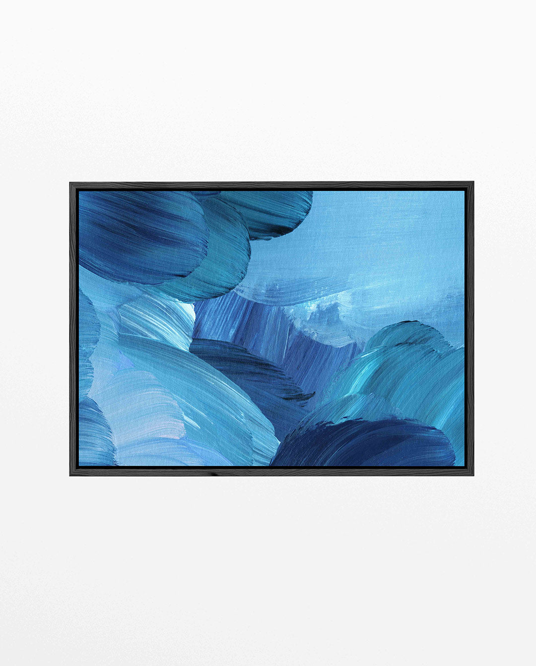 Dynamische blauwe beweging Kunstwerk