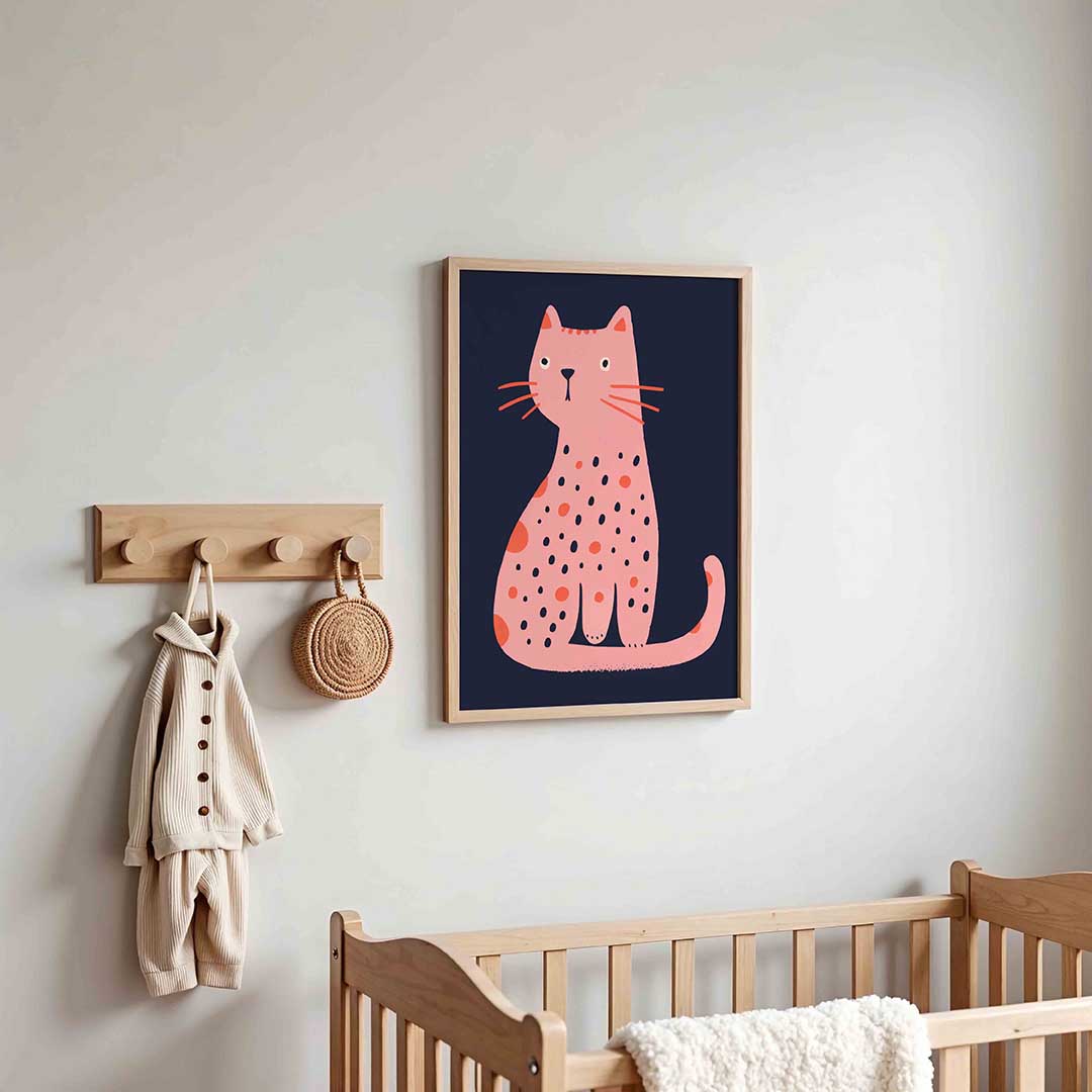 Roze kat Poster