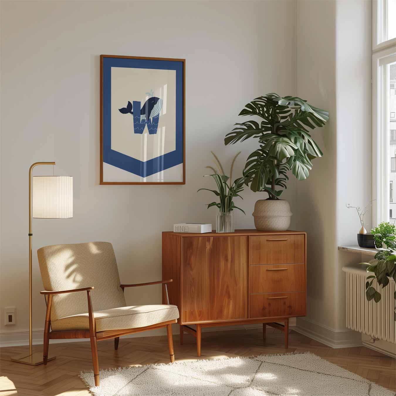 Dromerige Walvis Letterkunst Poster-WallArtistic