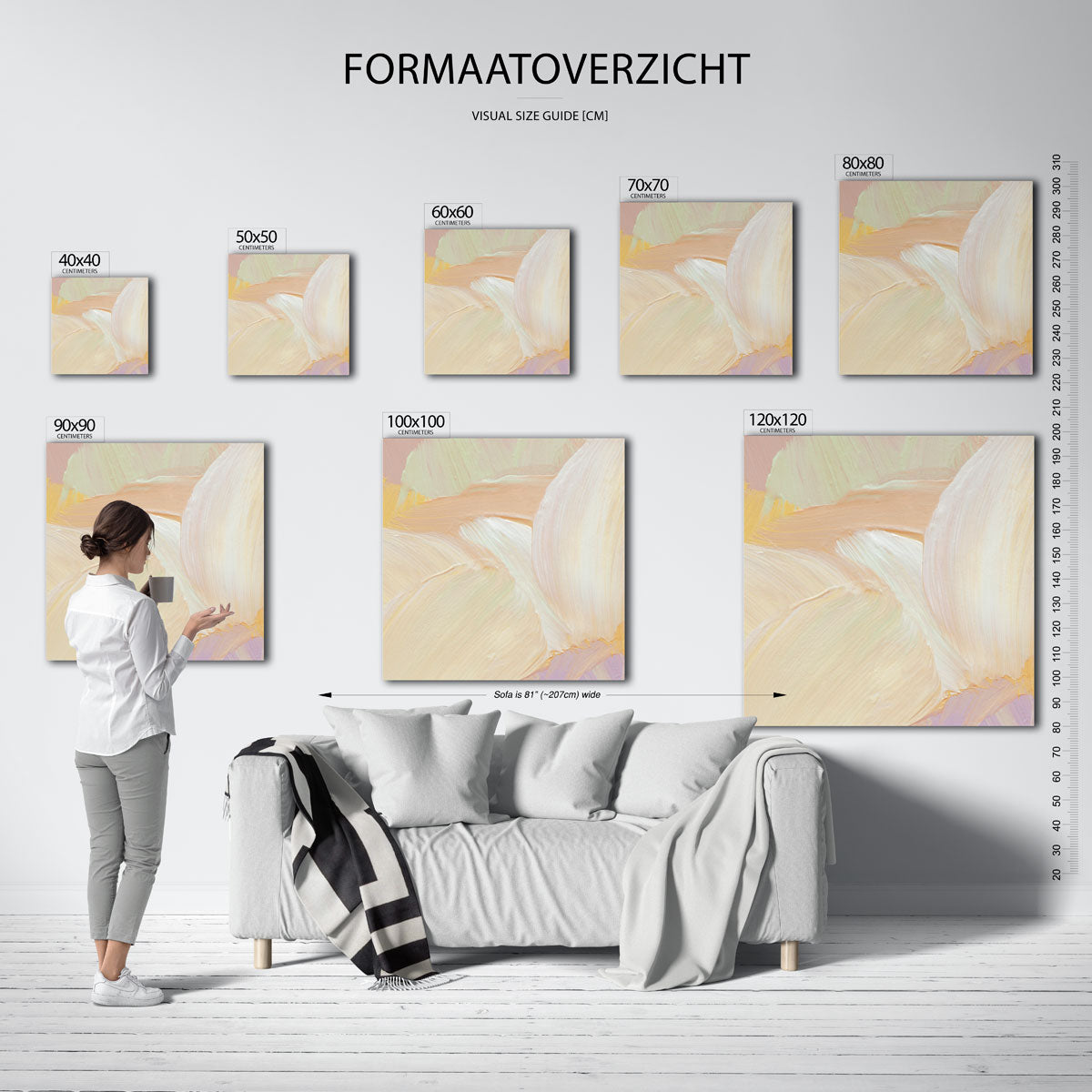 Abstracte pastel Poster