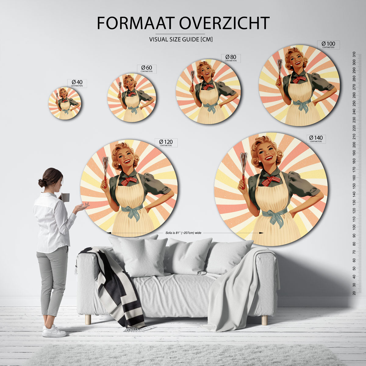 Vrouw met garde Muurcirkel