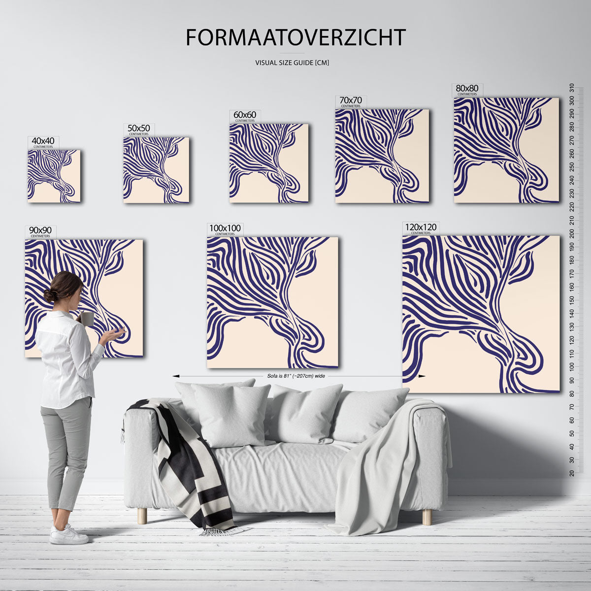 Gestreepte lijnen Poster