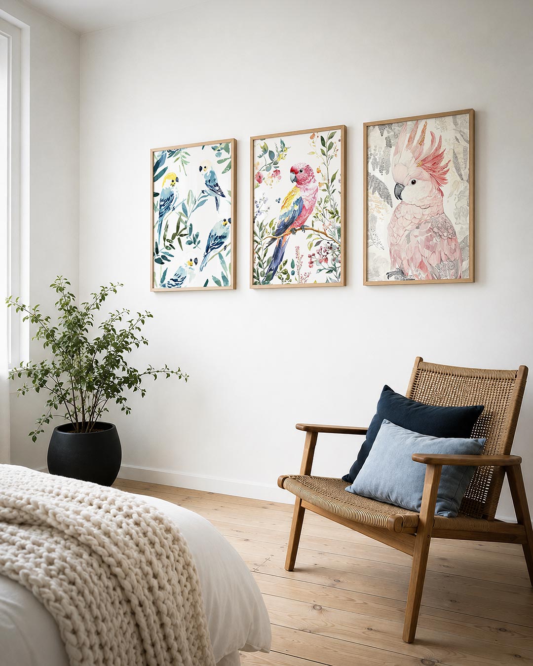 Vogels en bladeren Posterset